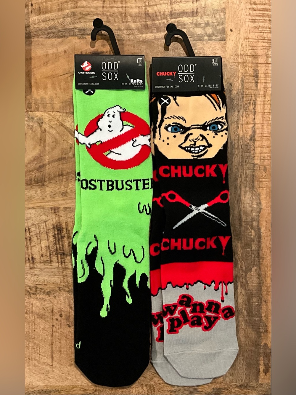 Chucky & Ghostbusters Novelty Crew Socks - NWT